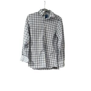 Egara Slim Fit Blue Plaid Button Down Shirt Men’s Medium 15-15.5